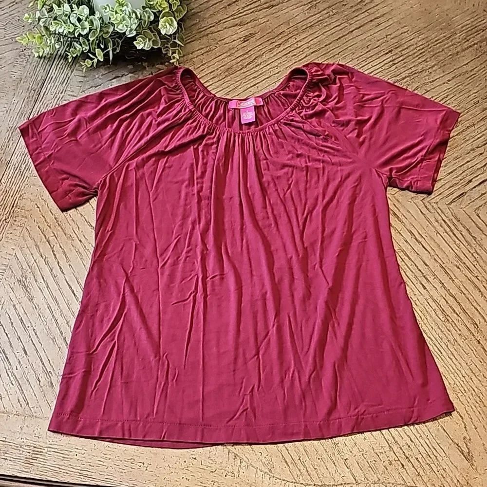 Wine red top size S Catherine Malandrino